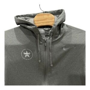Nike Therma Fit Hoodie Sweatshirt Mens XL Jacket Full Zip Gray‎ Texas 465786-063